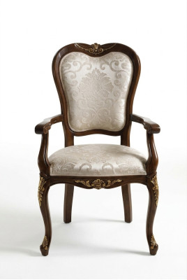 Classique 1 chaise Designer Mobilier de salle à manger italien en bois Baroque