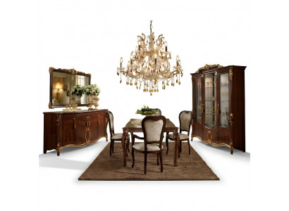 Table à manger 6 chaises Table à manger Art Nouveau Mobilier de luxe royal neuf Rococo
