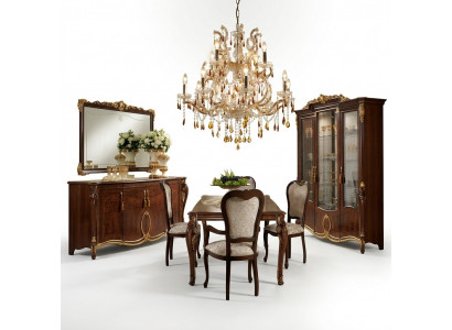 Table à manger + 8 chaises Salle à manger Table Rococo Baroque Art Nouveau