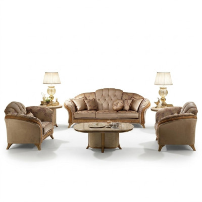 Ensemble de canapé Sofa Couch 3 + 3 Salon Meubles de designer Classique Baroque