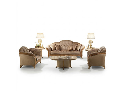 Ensemble de canapé Sofa Couch 3 + 3 Salon Meubles de designer Classique Baroque