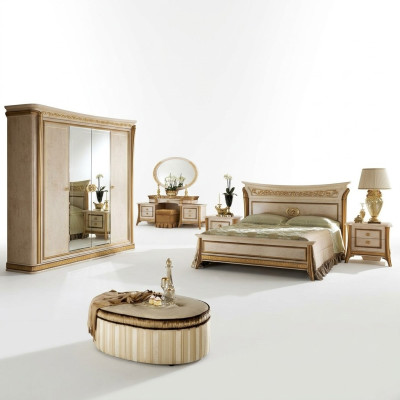 Lit royal ancien royal Lit Chambre Lit rembourré Baroque Rococo Designer
