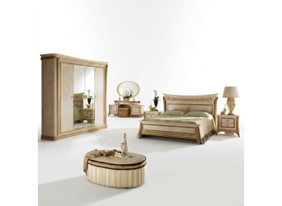 Lit royal ancien royal Lit Chambre Lit rembourré Baroque Rococo Designer
