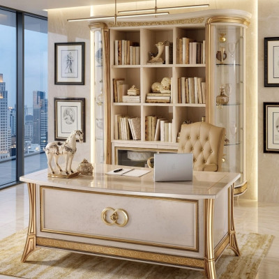 Étagère Armoire Vitrine XXL Meuble Design de Luxe Baroque Rococo