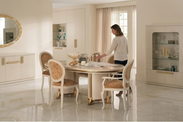 6 chaises + ensemble table cuisine designer baroque rococo classique Art Nouveau