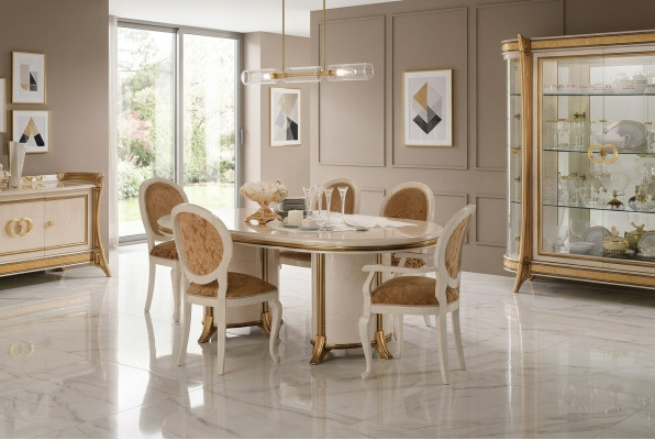 6 chaises + ensemble table cuisine designer baroque rococo classique Art Nouveau