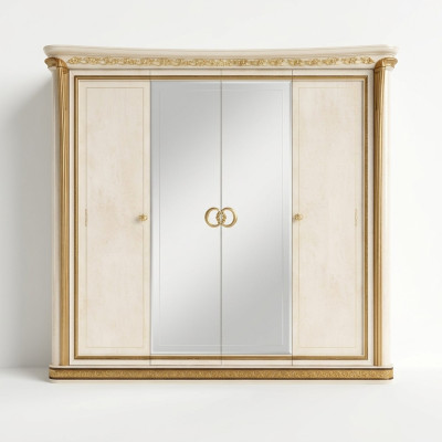Armoire 4 portes antique Baroque Rococo Art Nouveau Mobilier Chambre