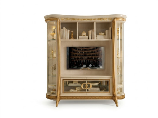 Armoire meuble de médias baroque rococo art nouveau meuble ancien design.