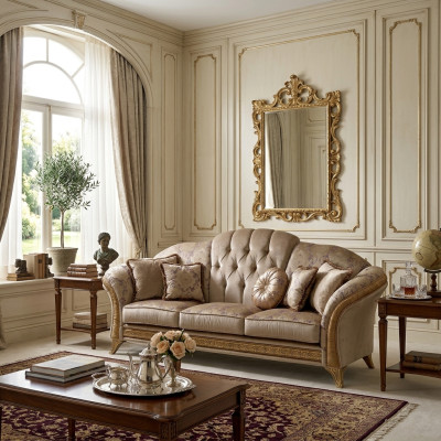 Canapé design Noble Sofa 2 places Tissu rembourré Canapés Art Nouveau arredoclassic™