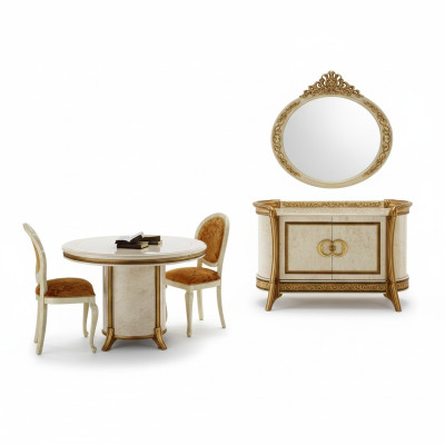 Table de salle à manger, table ronde, table design, baroque, rococo, classique, art nouveau, antique.