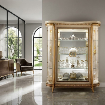 Vitrine Armoire Vitrée Armoire en Verre Meuble Design Baroque Rococo Art Déco Art Nouveau