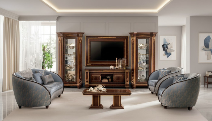 Ensemble de canapés de luxe de classe 3+2 Canapé en cuir italien Arredoclassic™ nouveau