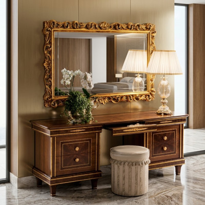 Coiffeuse Table Chambre Miroir Jeune Style antique Suite Bois