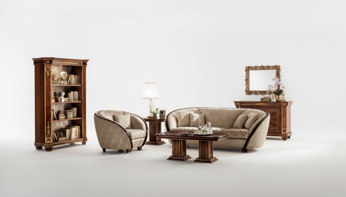 Canapé classique 1 place Fauteuil TV Art Nouveau Baroque Rococo Sofa
