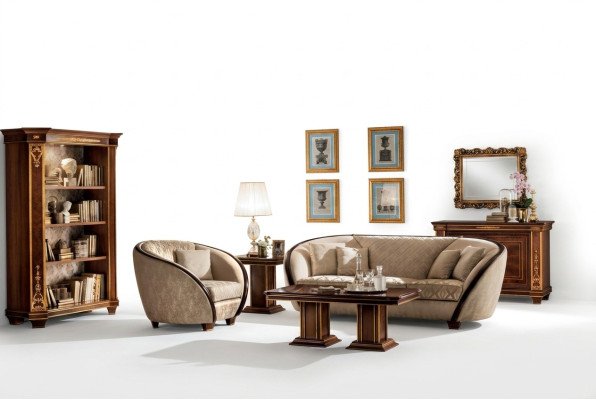 Sofa italien pour salon avec revêtement en tissu, ensemble de meubles complet 3+2+1 nouvel ensemble