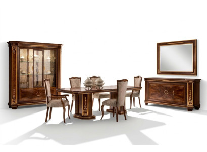 Meubles Table + 6x Chaises Ensembles Salle à manger Suite Bois Complet Baroque