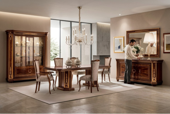 Meubles Table + 8x Chaises Ensembles Salle à manger Suite Bois Complet Baroque