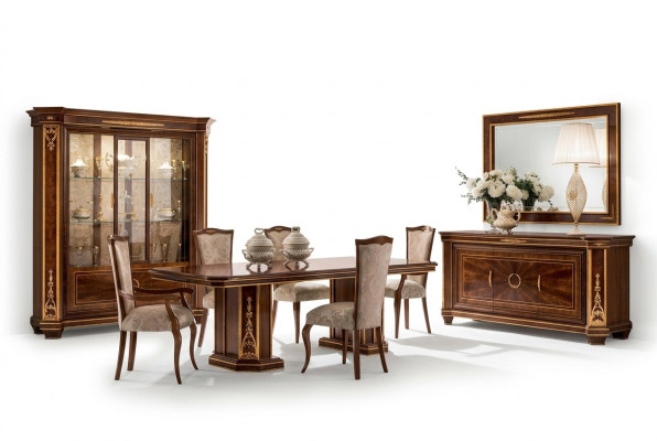 Meubles Table + 8x Chaises Ensembles Salle à manger Suite Bois Complet Baroque