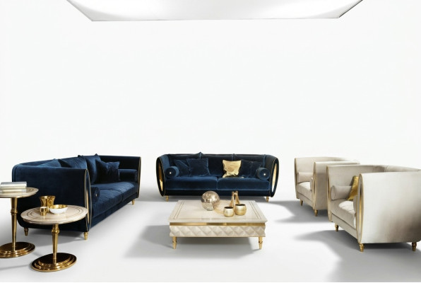 Ensemble de canapés Canapé 3 + 2 Salon Meubles de designer Classic
