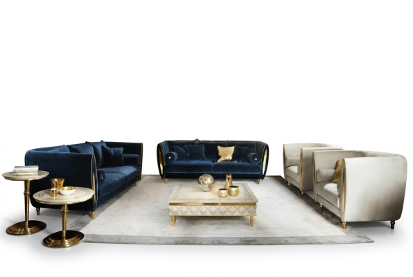 Ensemble de canapés Canapé 3 places (sans 2 + 1) Mobilier design Classique