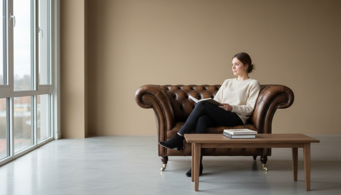 Chesterfield canapé en cuir 1 place canapé rembourré design luxe canapé neuf