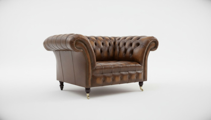Chesterfield canapé en cuir 1 place canapé rembourré design luxe canapé neuf