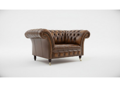 Chesterfield canapé en cuir 1 place canapé rembourré design luxe canapé neuf