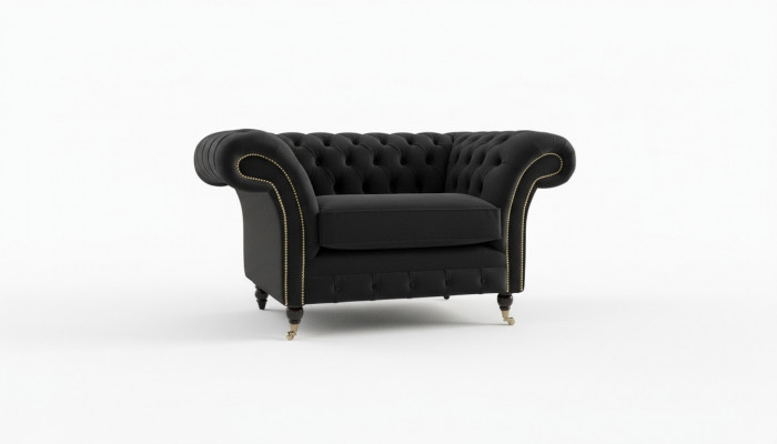 Fauteuil Chesterfield pour télé, canapé 1 place, tissu textile, canapés rembourrés #5