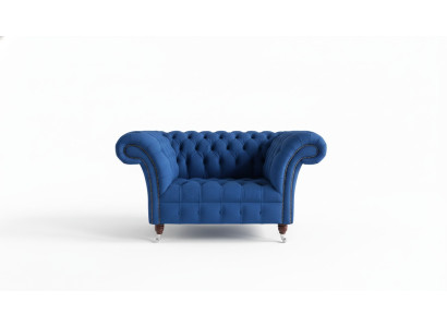 Fauteuil Chesterfield canapé de télévision 1 siège sofa en tissu textile canapés rembourrage #4