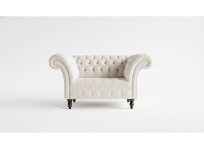 Fauteuil Chesterfield canapé télé 1 place sofa tissu textile canapés coussins #4