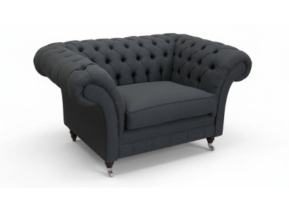 Fauteuil Chesterfield Canapé TV 1 place en tissu textile Canapés coussins #2