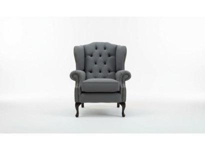 Chesterfield Design Luxus Canapés en Tissu Textil Fauteuil à Oreilles 1 Place Sofa Rembourré