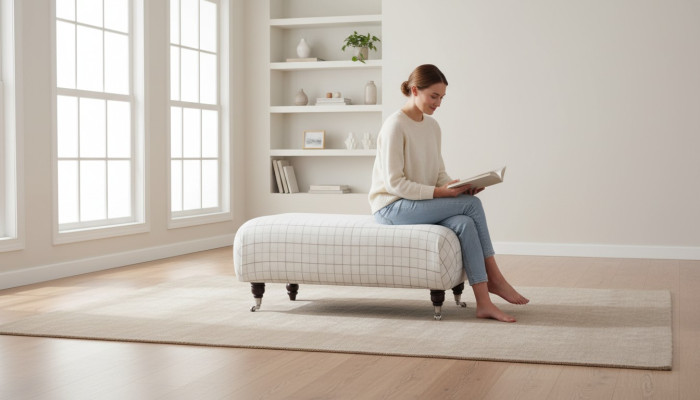 Chesterfield pouf ottoman tabouret classique repose-pieds fauteuil classique banc neuf