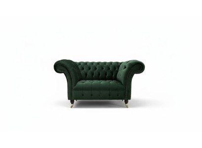 Fauteuil Chesterfield Design Sofa Canapé Tissu Luxueux 1 Place #103