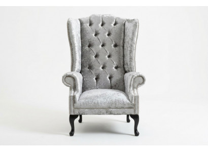 Fauteuil de design Chesterfield Canapé avec coussins en textile de luxe 1 place #102