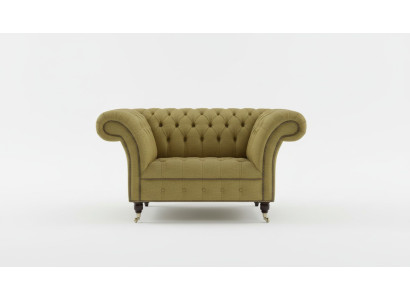 Fauteuil design Chesterfield canapé fauteuil en textile de luxe 1 place #100
