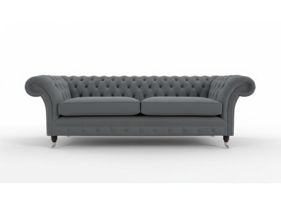 Chesterfield Design Sofa 4 Sitzer Couch Polster Luxus Klassische Textil Couchen