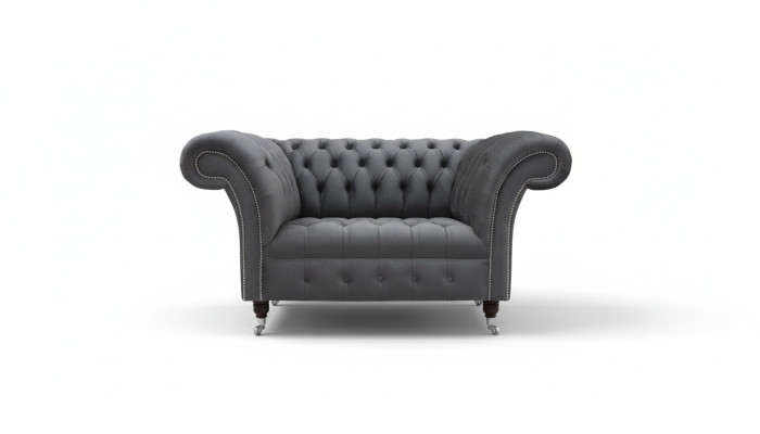 Canapé Chesterfield Design 1 place Sofa rembourrée Luxe Classique Tissu Canapés