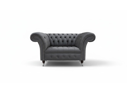 Canapé Chesterfield Design 1 place Sofa rembourrée Luxe Classique Tissu Canapés