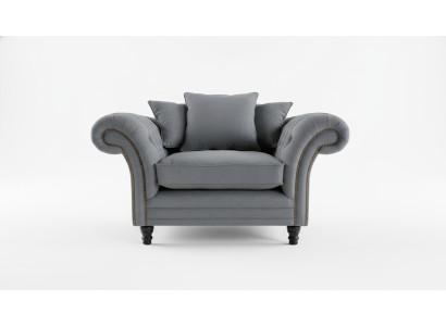 Fauteuil Chesterfield Design Canapé Coussin Luxe Textile Canapés 1 Place #110