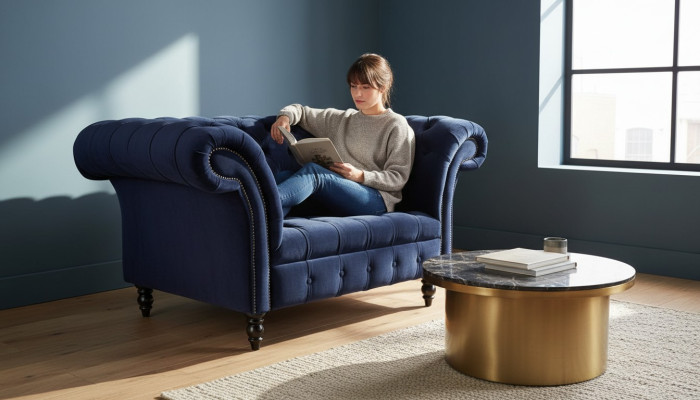 Canapé design Chesterfield fauteuil canapé rembourré luxe classique textile canapés