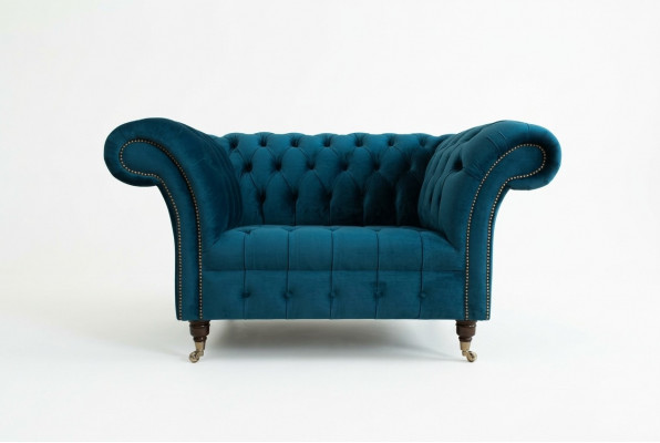 Fauteuil Chesterfield Canapé de télévision 1 place Sofa en textile Tissu Canapés Coussin 131