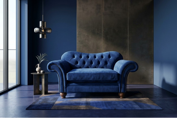 Fauteuil design Chesterfield canapé fauteuil rembourré luxe textile canapés 1 place #132