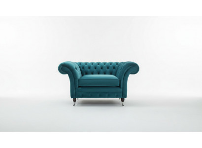 Fauteuil Chesterfield, canapé télé 1 place, tissu textile, canapés rembourrés 136.