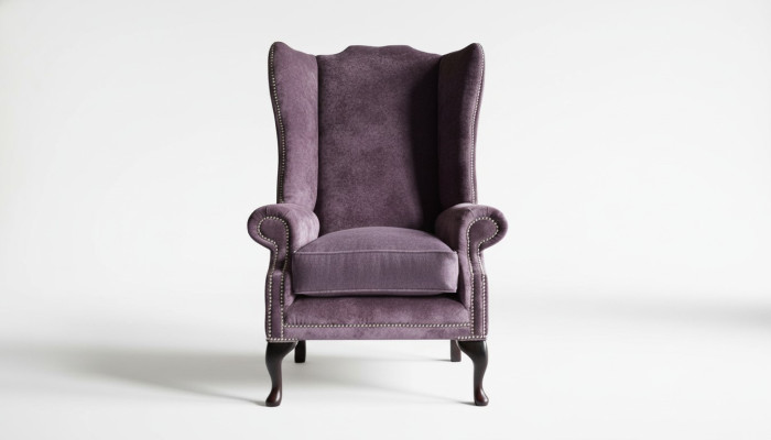 Fauteuil Chesterfield à oreilles 1 place canapé sofa rembourré en cuir tissu.