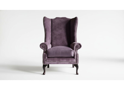 Fauteuil Chesterfield à oreilles 1 place canapé sofa rembourré en cuir tissu.