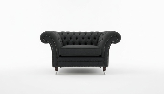 Chesterfield fauteuil télé canapé 1 place sofa en tissu canapés rembourrage 201