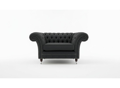 Chesterfield fauteuil télé canapé 1 place sofa en tissu canapés rembourrage 201
