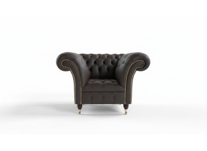 Fauteuil design Chesterfield canapé en tissu de luxe 1 place #211