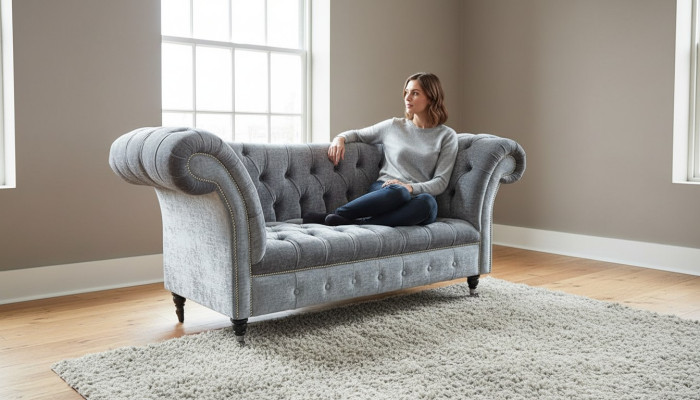 Conception Chesterfield Tissu Canapé Chaise Longue Rembourrage nouveaux Canapés Chaise Longues